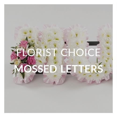 Florist Choice   Mossed Letters