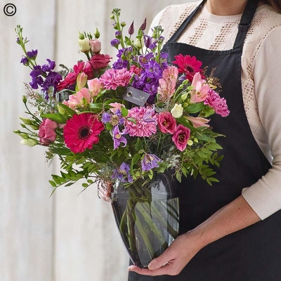 Lush Valentines Bouquet in a Vase