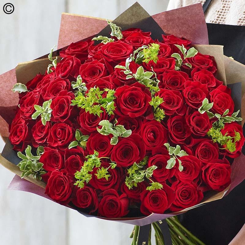 Dazzling 50 Red Rose Bouquet