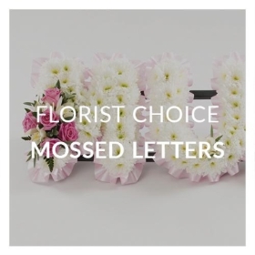 Florist Choice   Mossed Letters