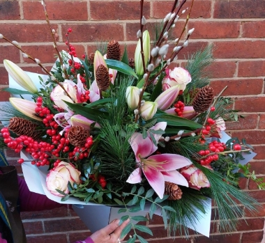 Buds & Blooms Luxury Christmas Hand Tied